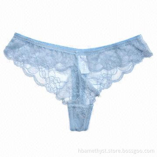 Sexy lace string panty with microfiber back
